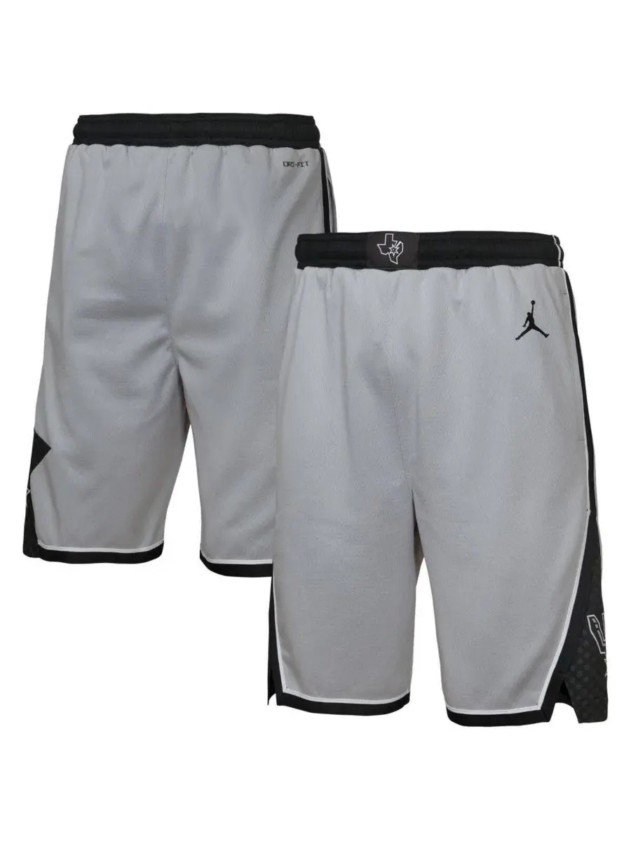 Детские шорты Silver San Antonio Spurs Authentic Statement Edition Swingman для мальчиков и девочек