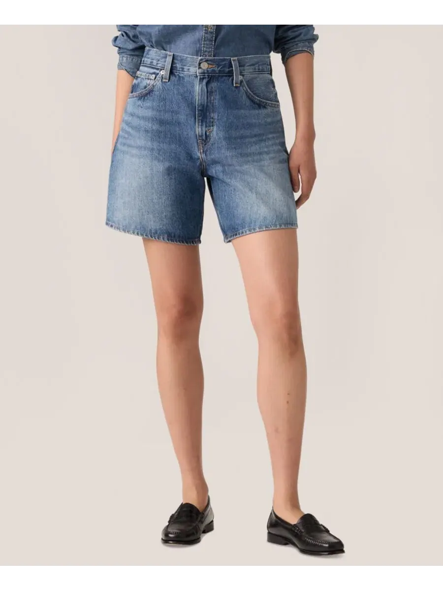 Шорты джинсовые с высокой посадкой Levi's, Worn Memor