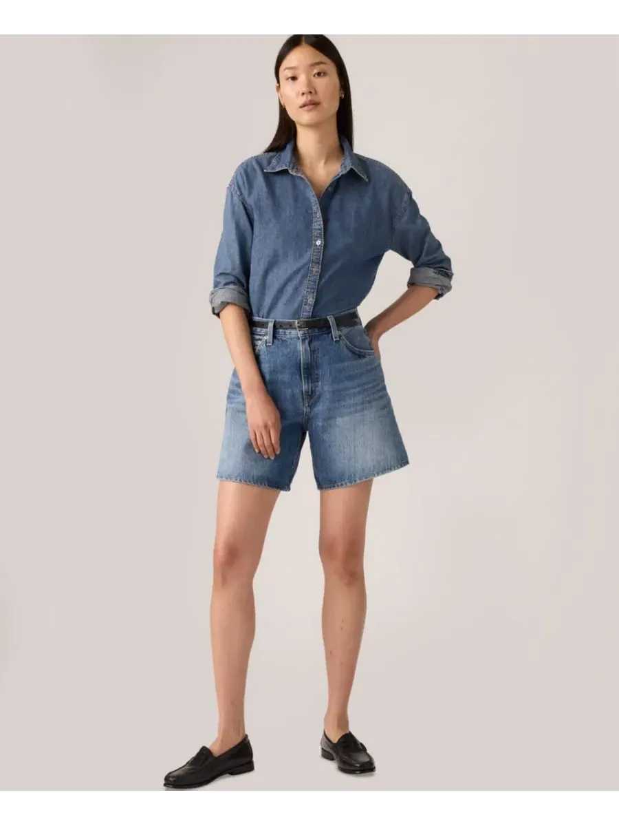 Шорты джинсовые с высокой посадкой Levi's, Worn Memor — изображение 2 из 5
