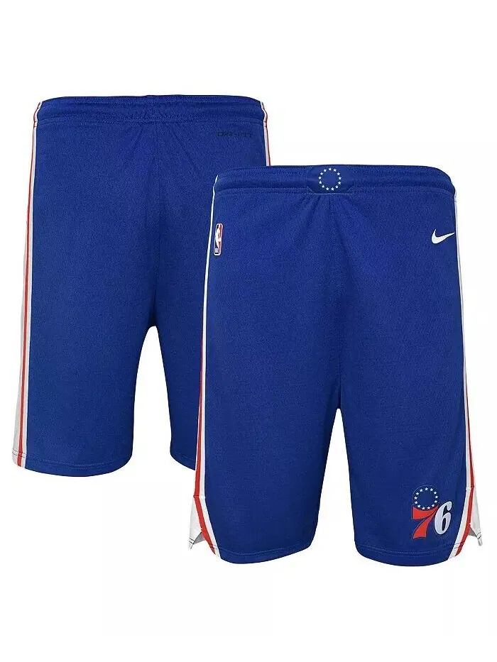 Шорты Nike для больших мальчиков и девочек Royal Philadelphia 76ers Swingman Performance Shorts –