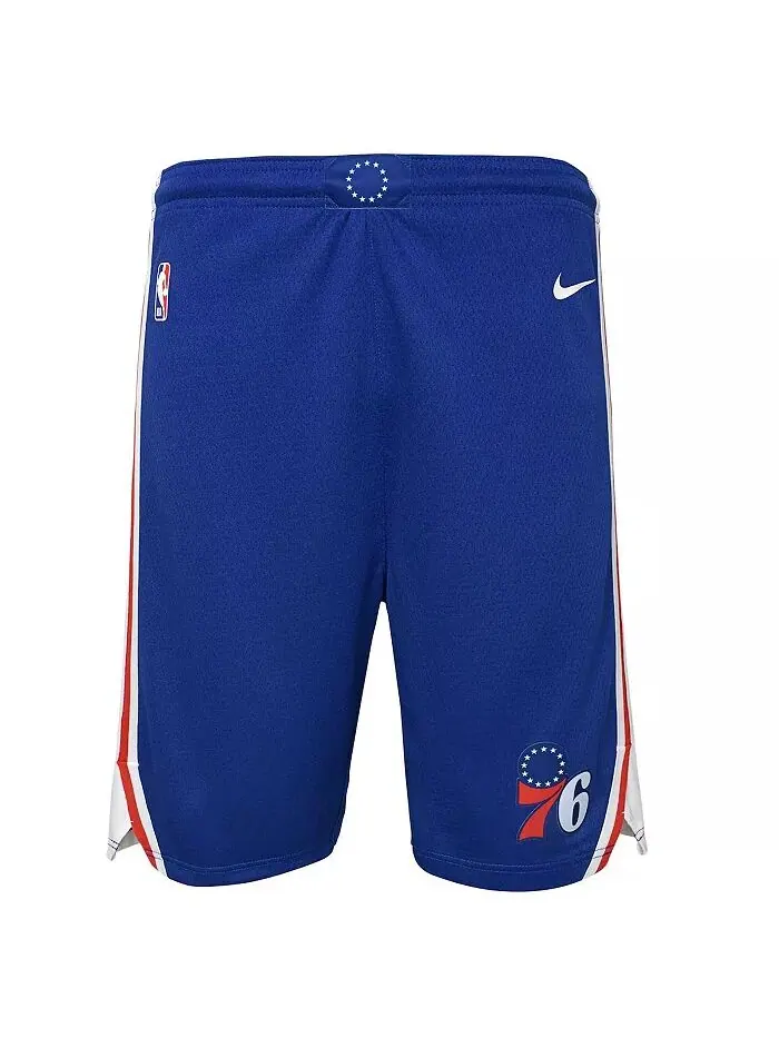 Шорты Nike для больших мальчиков и девочек Royal Philadelphia 76ers Swingman Performance Shorts – — изображение 2 из 4