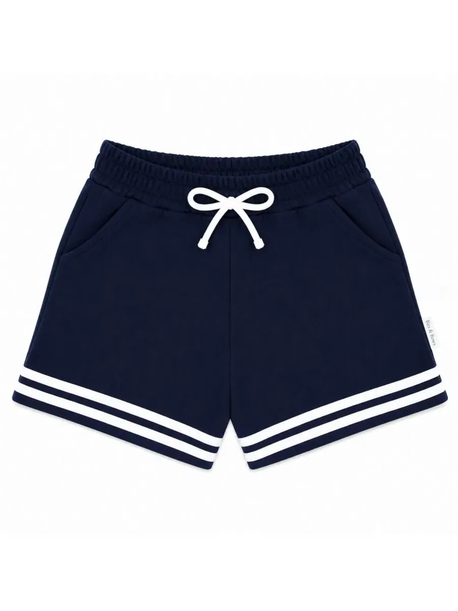 Шорты с полосками Varsity Navy/White Bits & Bows