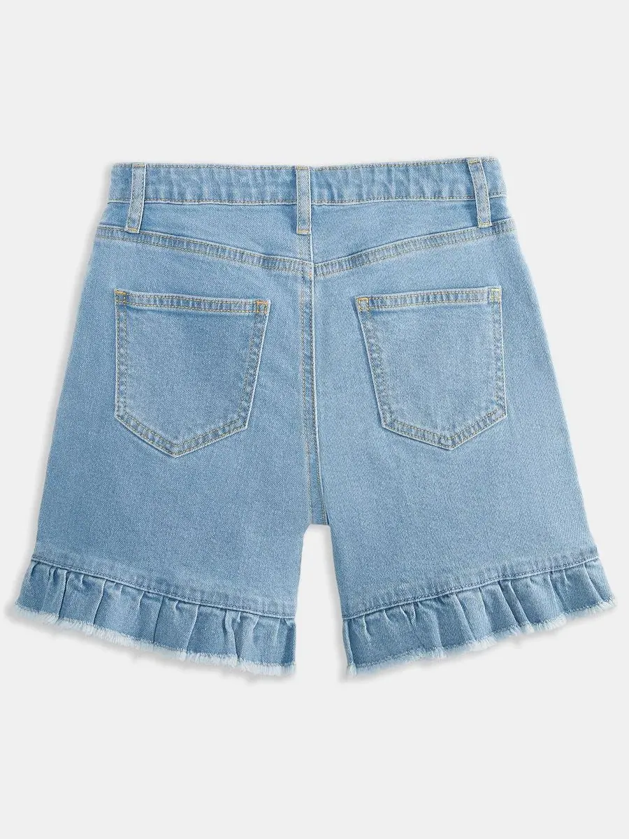 Джинсовые шорты-миди с оборками по низу для девочек 5-20 лет Epic Threads, Sailor Wash — изображение 3 из 6