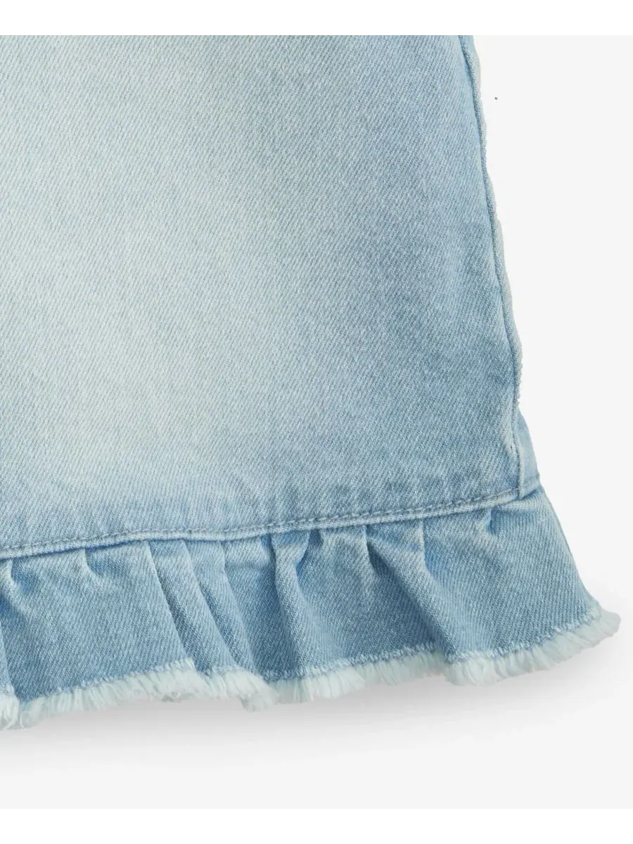 Джинсовые шорты-миди с оборками по низу для девочек 5-20 лет Epic Threads, Sailor Wash — изображение 5 из 6