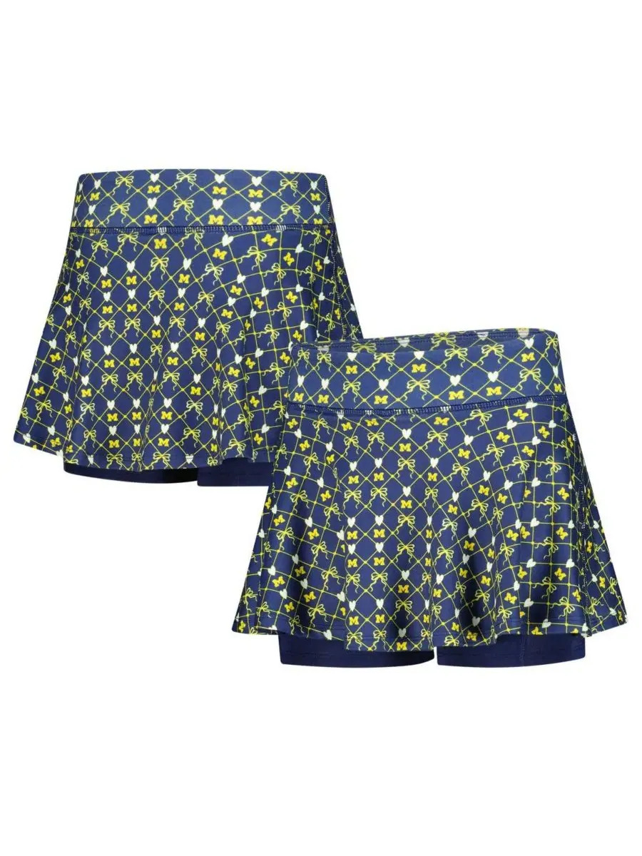 Юбка-шорты с принтом Michigan Wolverines, модель All-Over Print Bow Team Logo ZooZatz