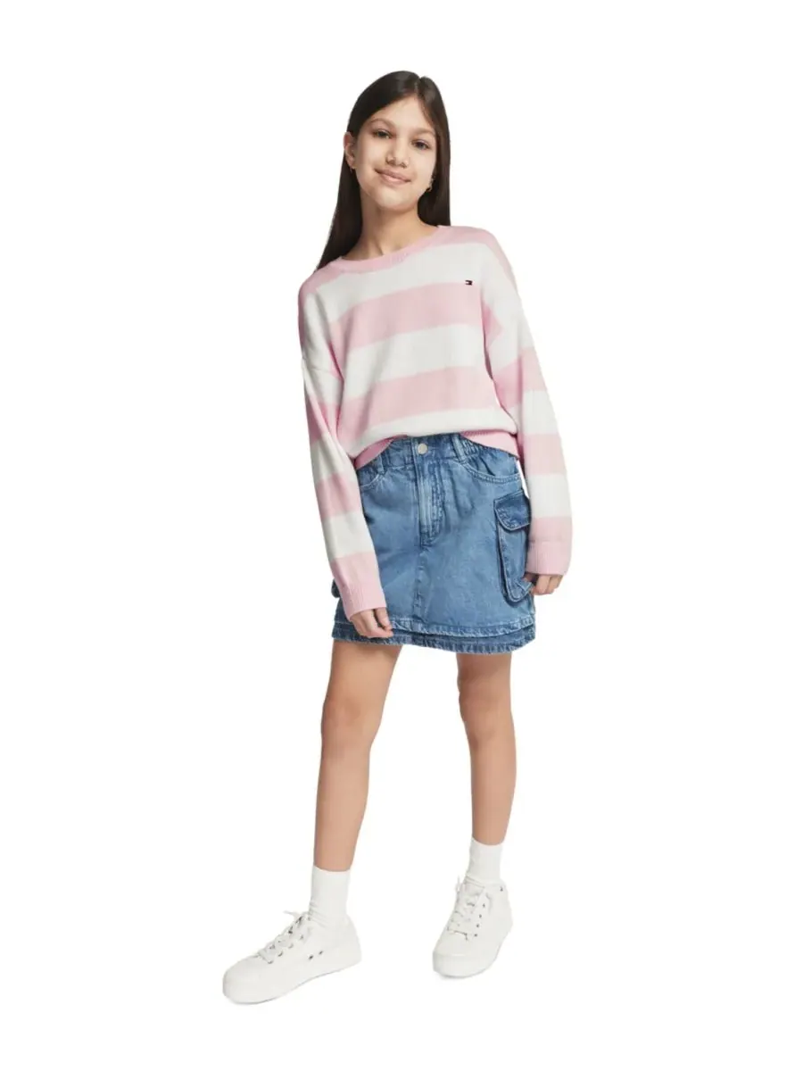 Джинсовая юбка-шорты для девочек 7-16 лет Tommy Hilfiger