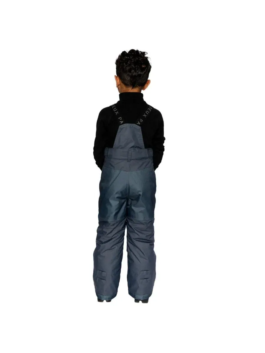 Зимние снежные брюки с подтяжками и защитой от снега, модель Play Snow Pants Deux par Deux — изображение 4 из 6, темный серый