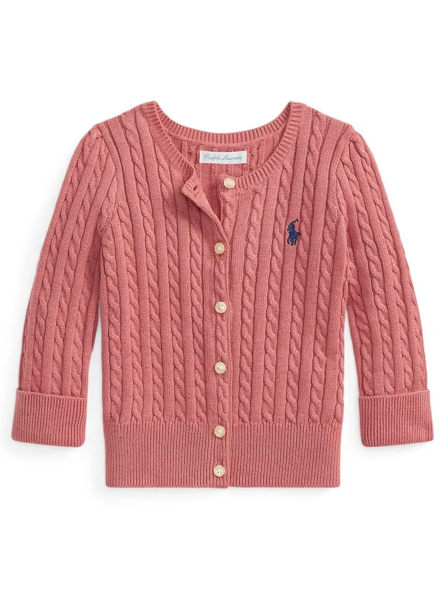 Детский кардиган из хлопка с мини-косами Lake Days Quote Polo Ralph Lauren