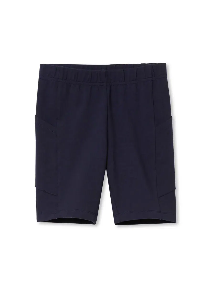 Детские шорты из плотного хлопка с карманами Tough Cotton Bike Shorts Lands' End