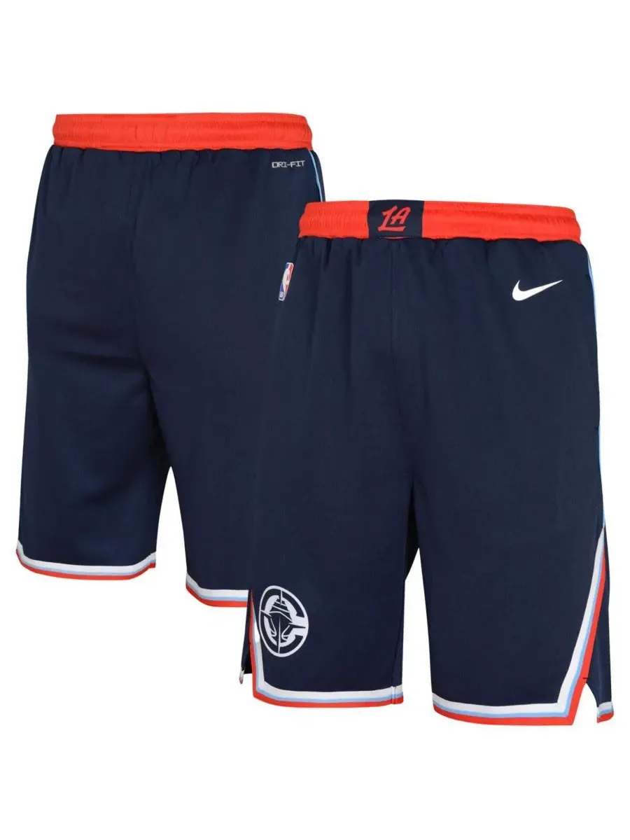 Nike Детские шорты Big Boys and Girls Navy LA Clippers Icon Swingman Shorts темно-синего цвета