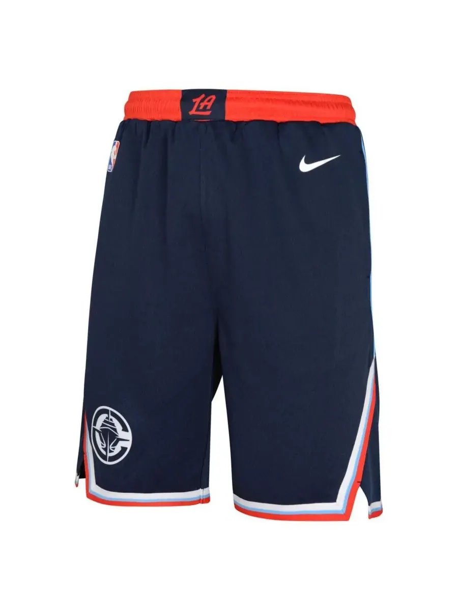 Nike Детские шорты Big Boys and Girls Navy LA Clippers Icon Swingman Shorts темно-синего цвета — изображение 2 из 3