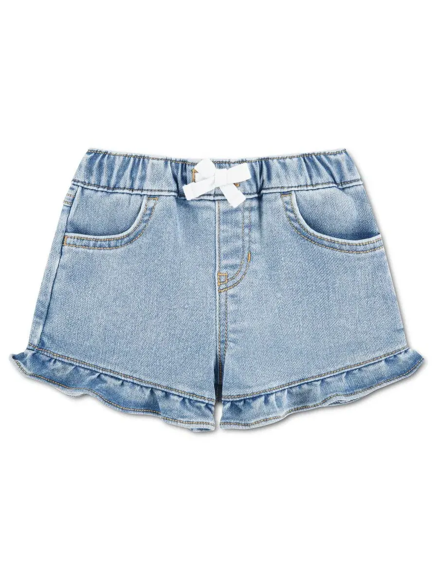 Детские джинсовые шорты с оборками для девочек Abercrombie Kids