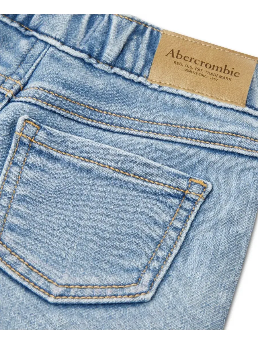 Детские джинсовые шорты с оборками для девочек Abercrombie Kids — изображение 3 из 3
