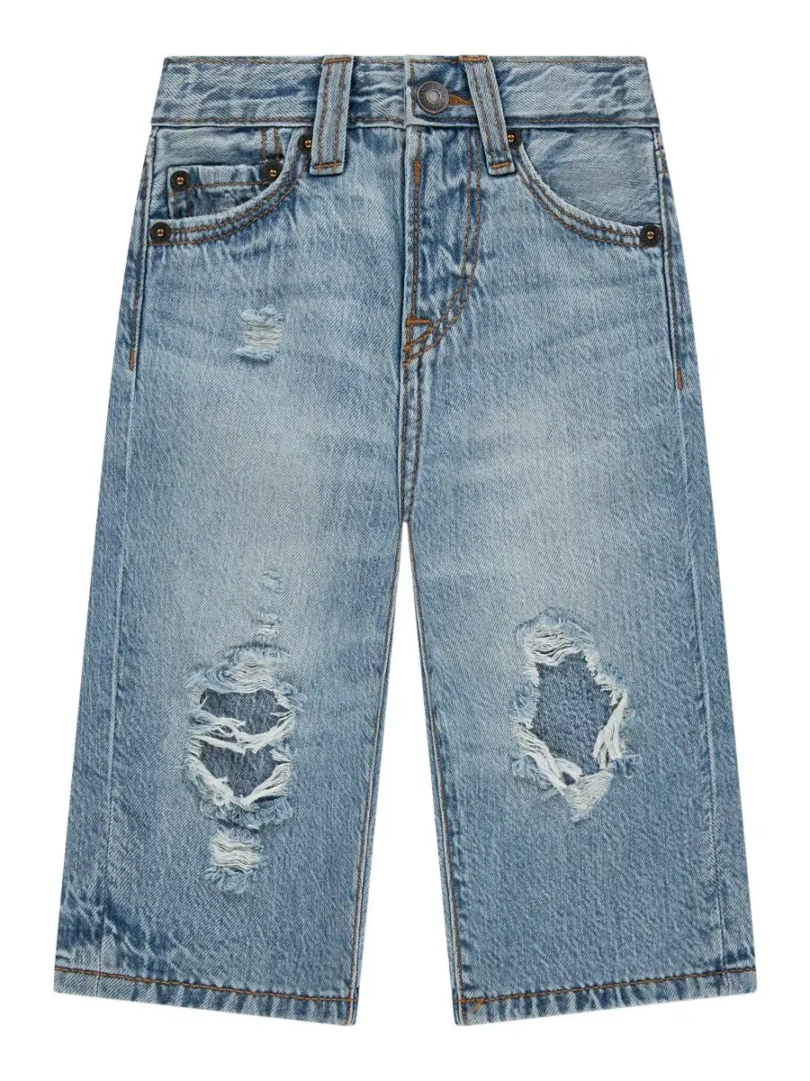 Джинсы мешковатые с эффектом потертости Baby Boys' Destroyed Baggy Jeans abercrombie kids, Drip