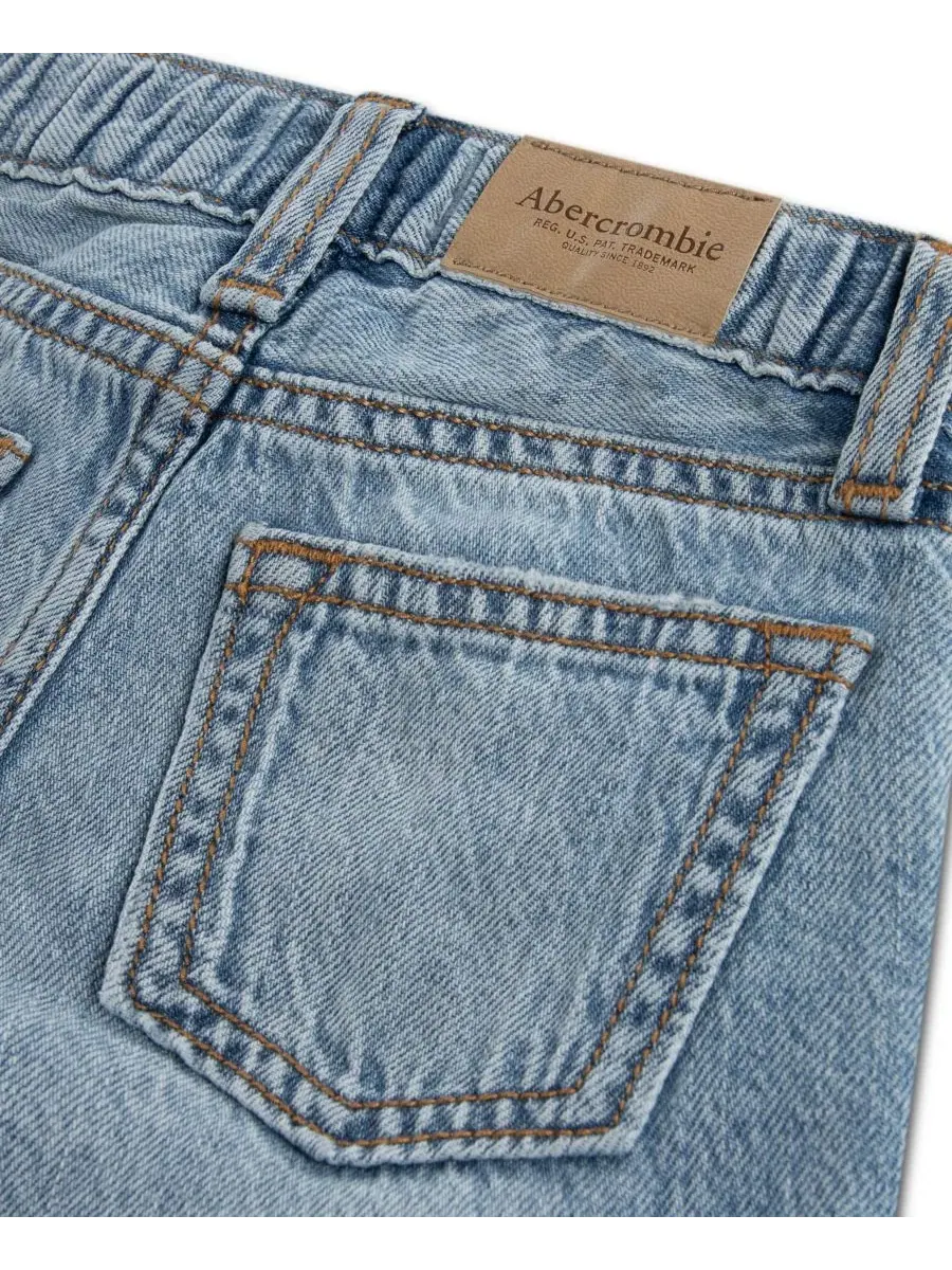 Джинсы мешковатые с эффектом потертости Baby Boys' Destroyed Baggy Jeans abercrombie kids, Drip — изображение 4 из 4