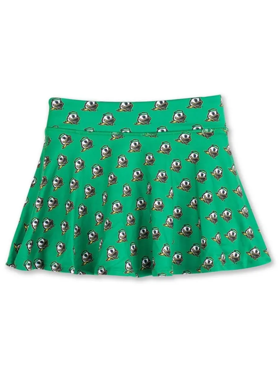 ZooZatz Шорты-юбка для тенниса Big Girls Green Oregon Ducks All Over Print