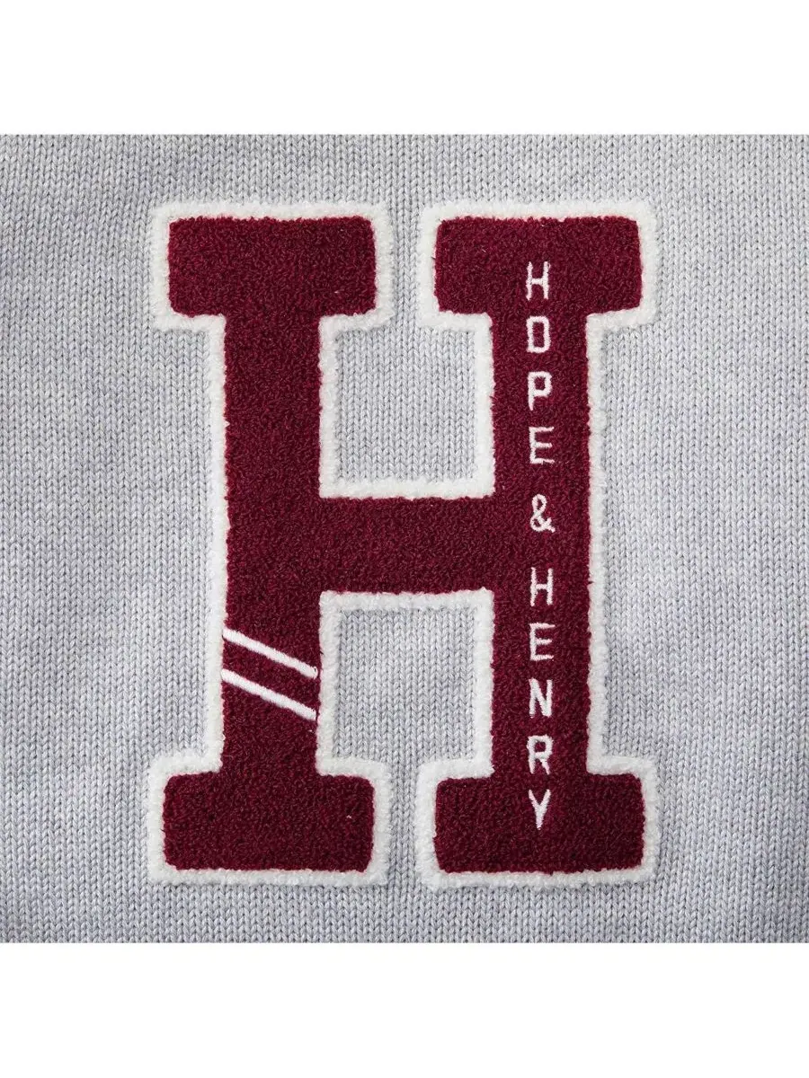 Пуловер с вставкой-аппликацией Hope & Henry — изображение 4 из 6, серый