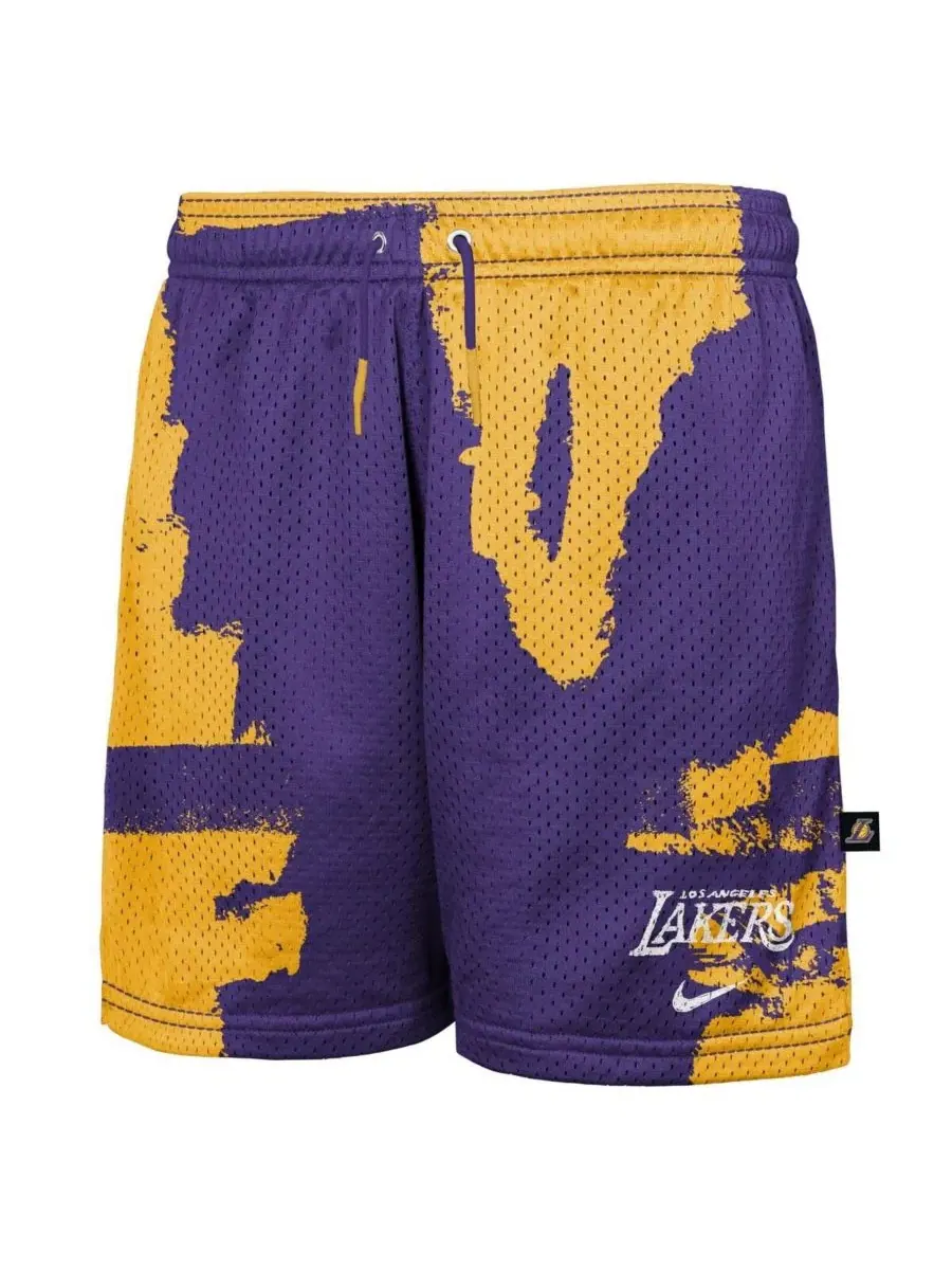 Детские фиолетовые тренировочные шорты Los Angeles Lakers Courtside Pro Shot Dri-FIT из сетчатой — изображение 2 из 3