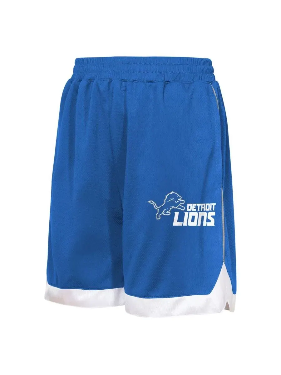 Шорты из сетки с логотипом команды Detroit Lions Outerstuff — изображение 3 из 3, синий
