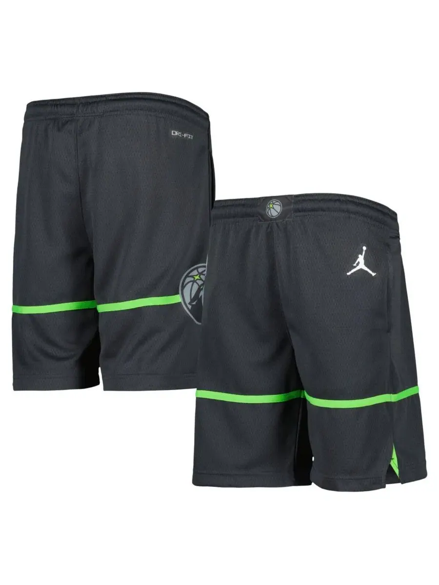 Большие шорты для мальчиков и девочек серого цвета Minnesota Timberwolves Statement Edition