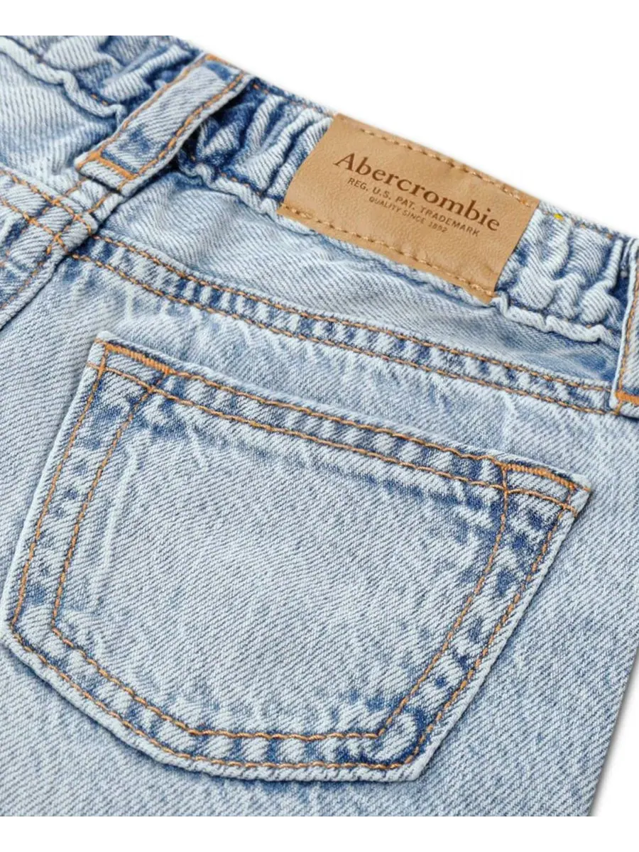 Джинсы свободного кроя с застежкой на пуговицы и молнию, модель New Baggy Fit abercrombie kids — изображение 4 из 4