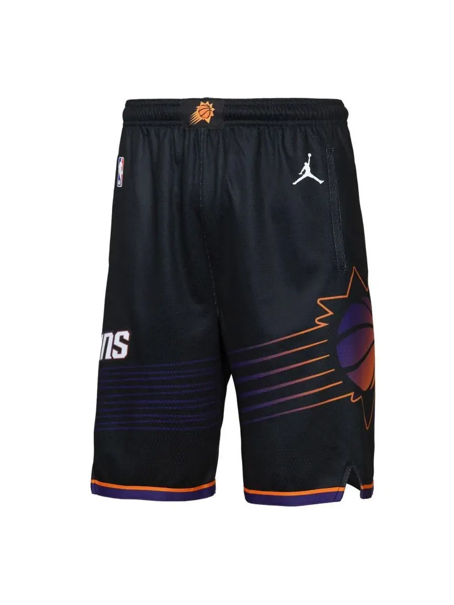 Черные шорты Swingman Dri-FIT с символикой Phoenix Suns для мальчиков и девочек Jordan — изображение 2 из 4, черный