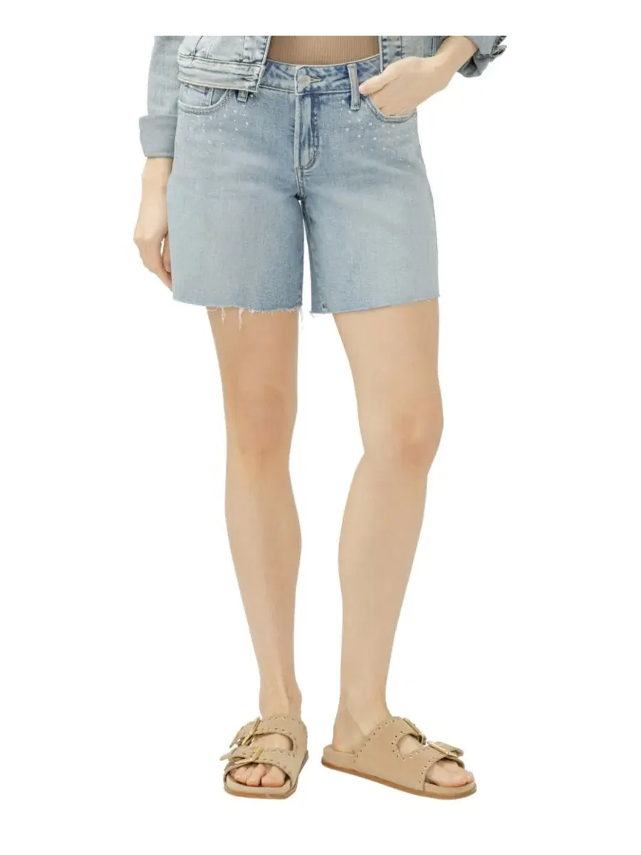 Шорты джинсовые с высокой посадкой Suki Wanderlust Silver Jeans Co