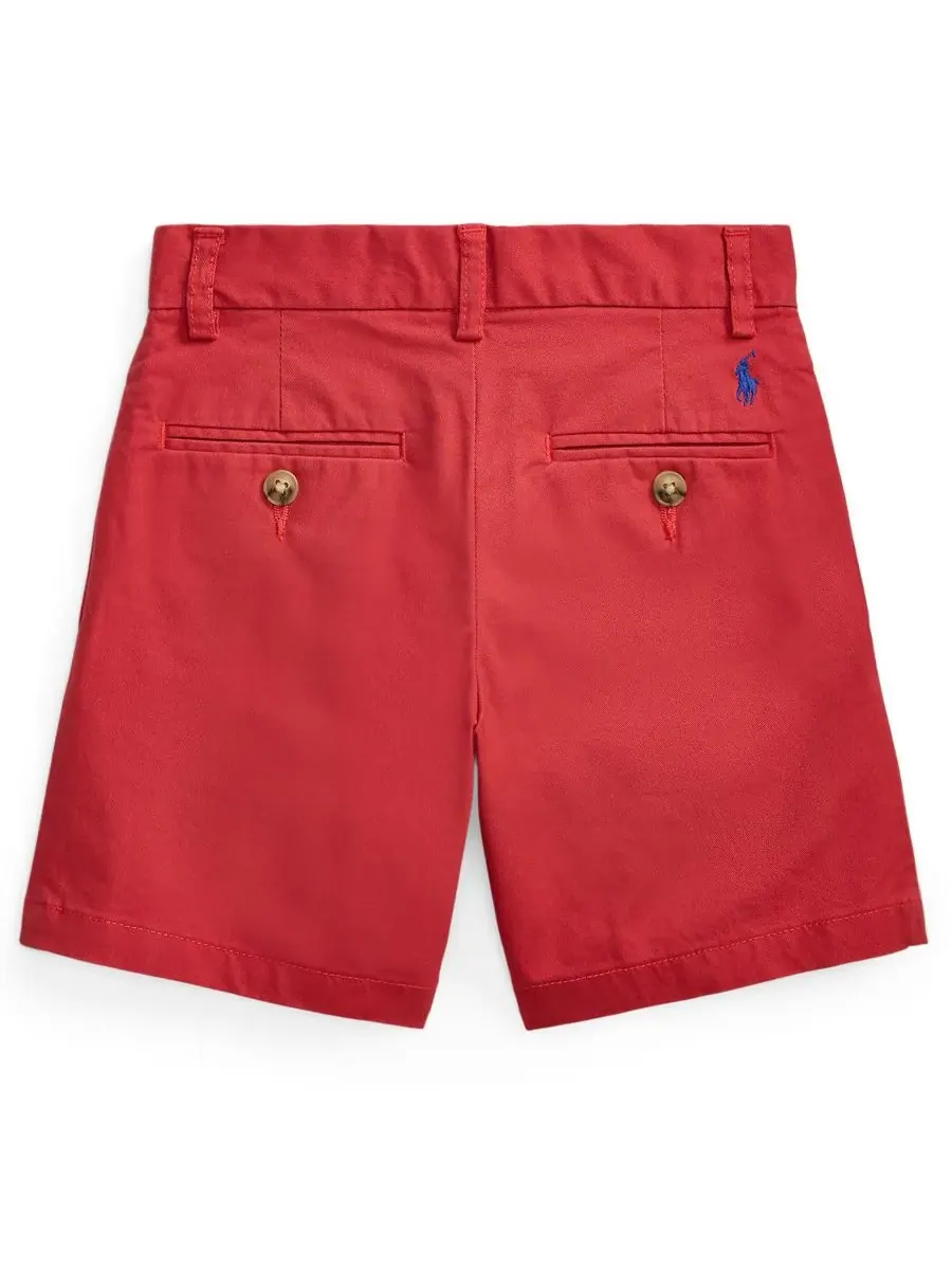Детские шорты прямого кроя из износостойкой саржи для мальчиков 2-7 лет Polo Ralph Lauren — изображение 3 из 5, красный
