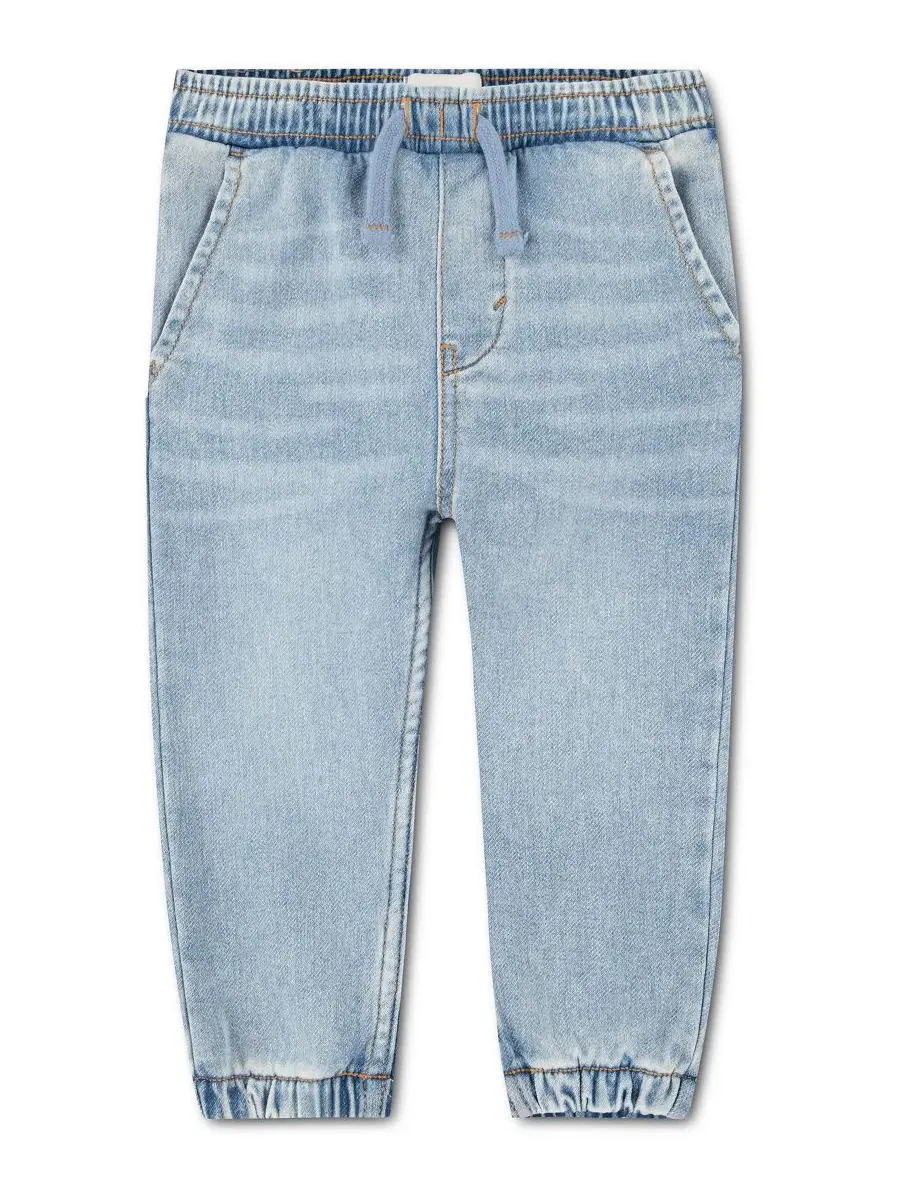 Детские джинсы-мальчики из денима с жаккардовым рисунком Abercrombie Kids