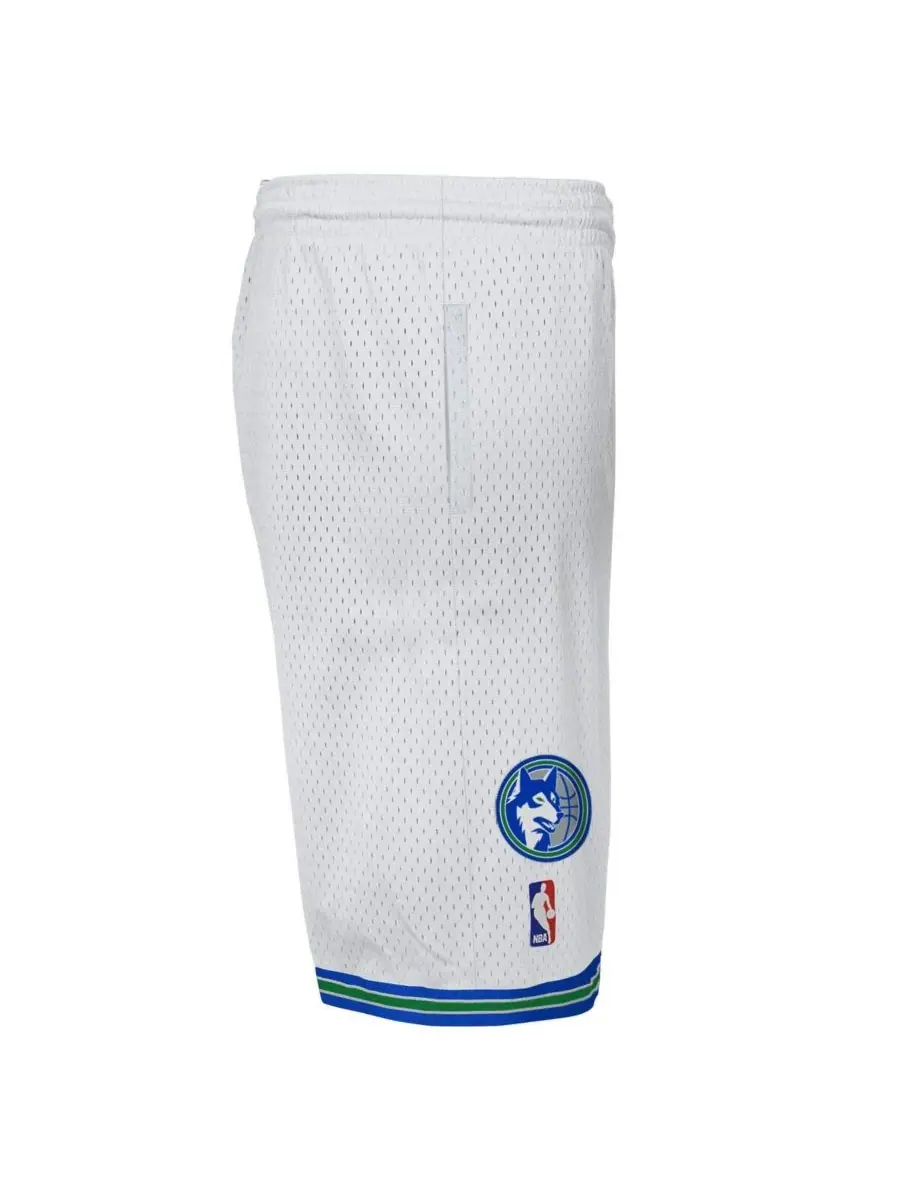 Mitchell & Ness Большие белые шорты Swingman с символикой команды Minnesota Timberwolves для — изображение 4 из 4, белый