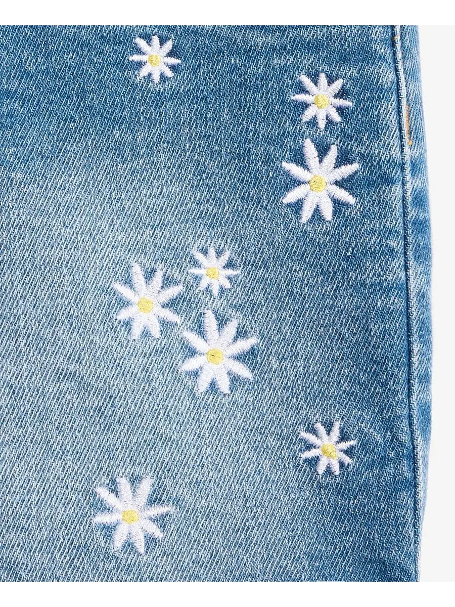 Джинсовые шорты с вышивкой для девочек 5-20 лет Epic Threads, Flora Wash — изображение 4 из 7