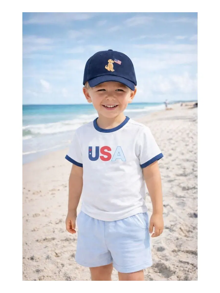 Детские шорты унисекс из жатой ткани с карманами от Toddler Bits and Bows Bits & Bows — изображение 3 из 4, синий