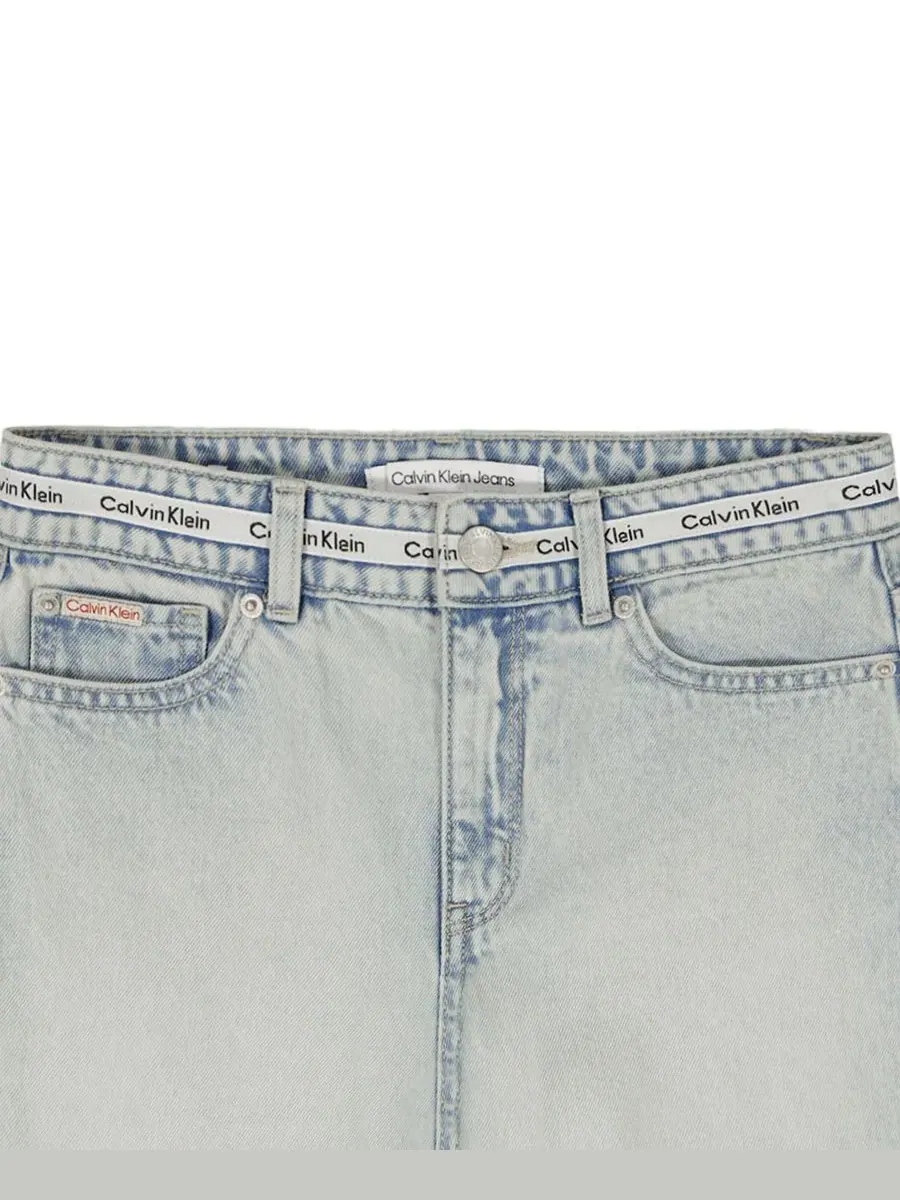 Джинсовые шорты-бермуды для девочек 7-16 лет Calvin Klein — изображение 4 из 5