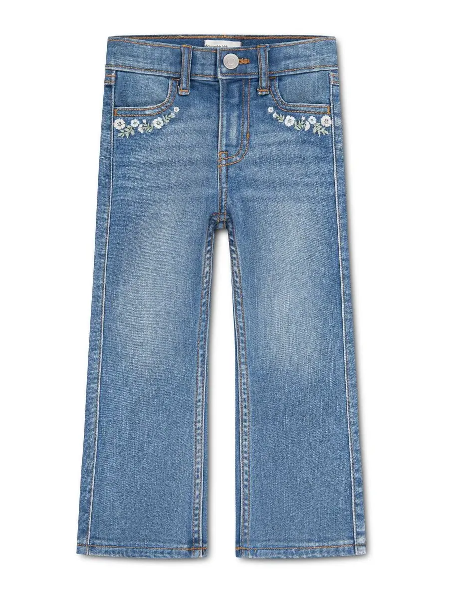 Джинсы клеш с вышивкой Stitchy Flare Jeans abercrombie kids