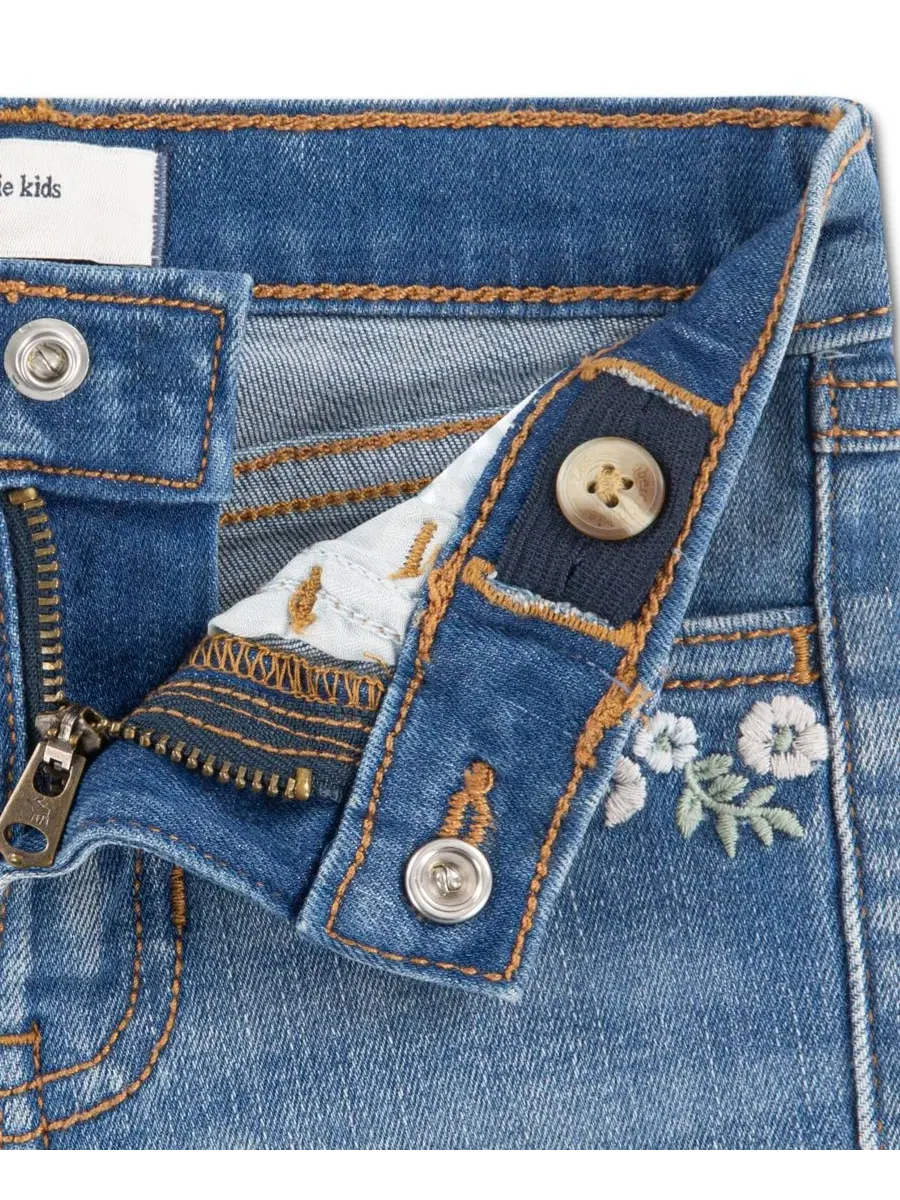 Джинсы клеш с вышивкой Stitchy Flare Jeans abercrombie kids — изображение 3 из 5, синий