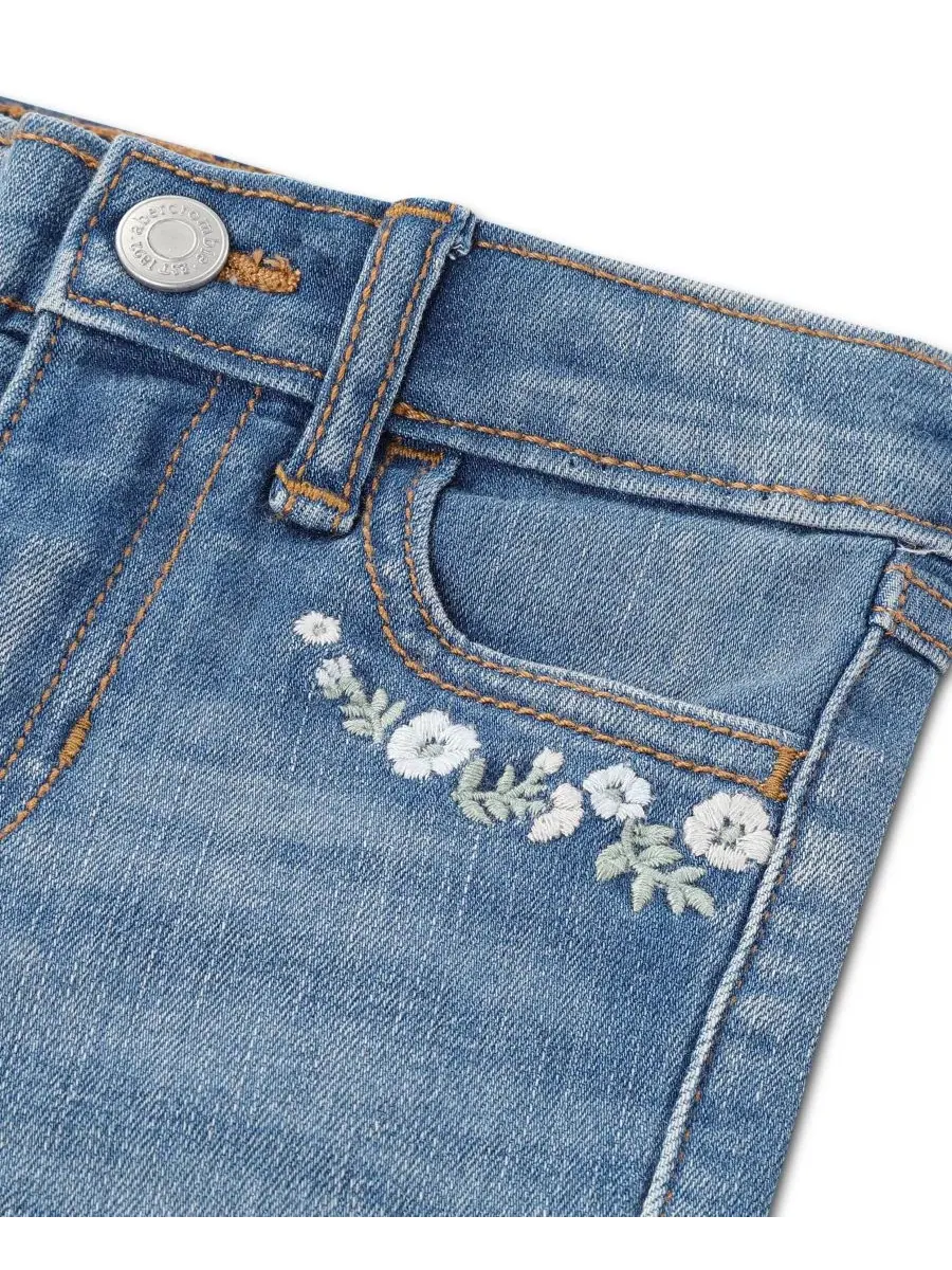 Джинсы клеш с вышивкой Stitchy Flare Jeans abercrombie kids — изображение 4 из 5, синий