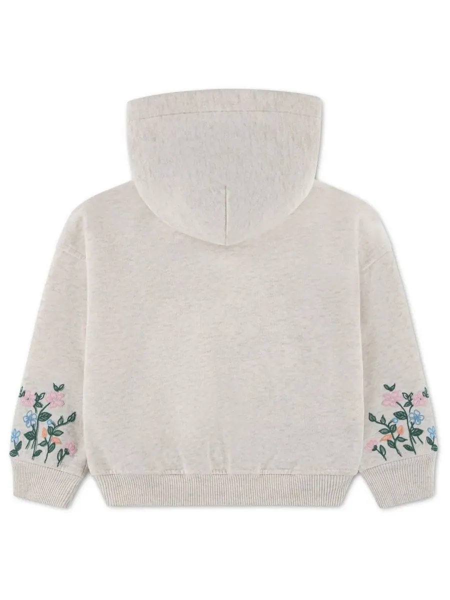 Детский пуловер-худи с вышивкой, с длинным рукавом abercrombie kids — изображение 2 из 8, бежевый