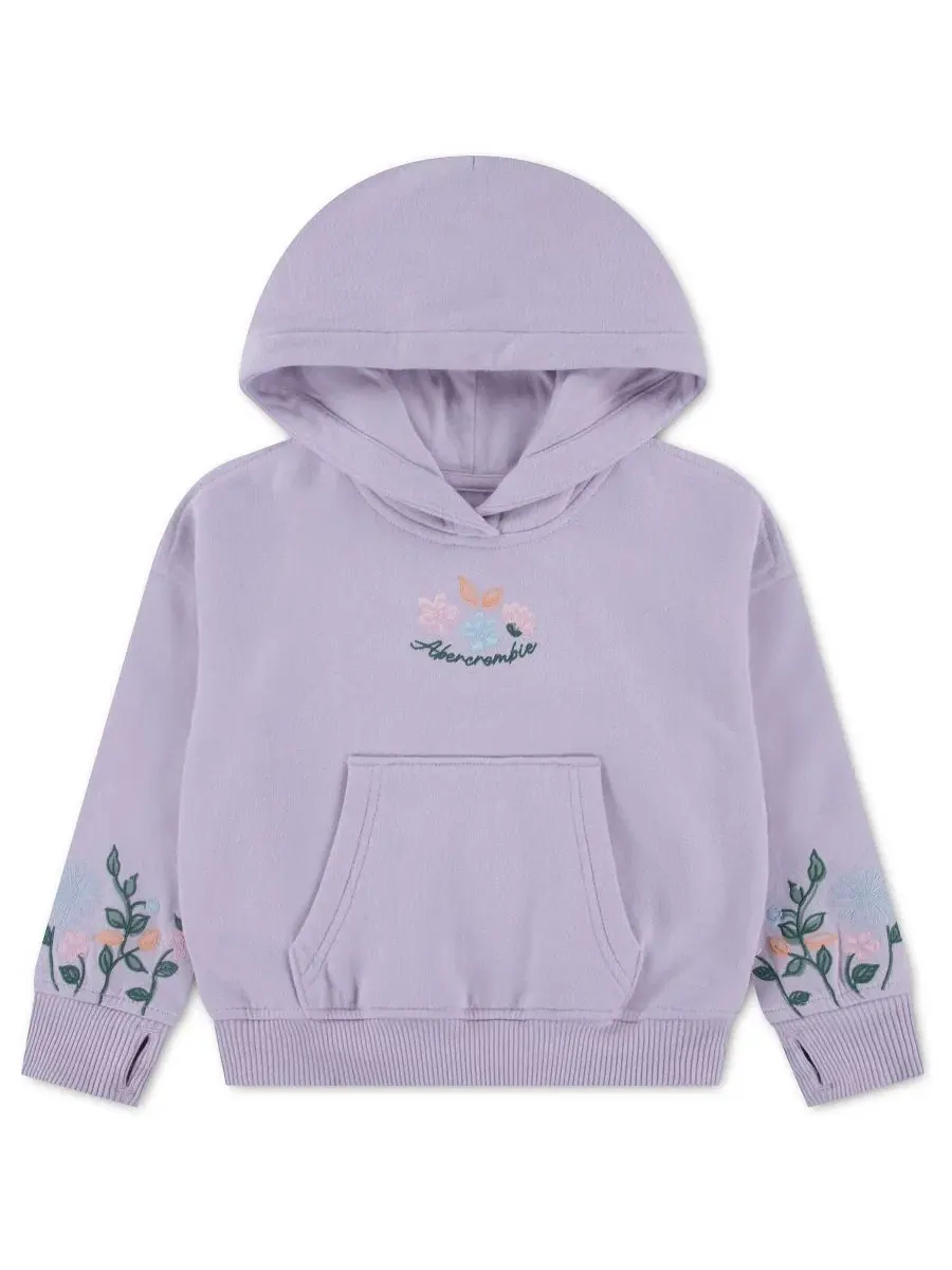 Детский пуловер-худи с вышивкой abercrombie kids