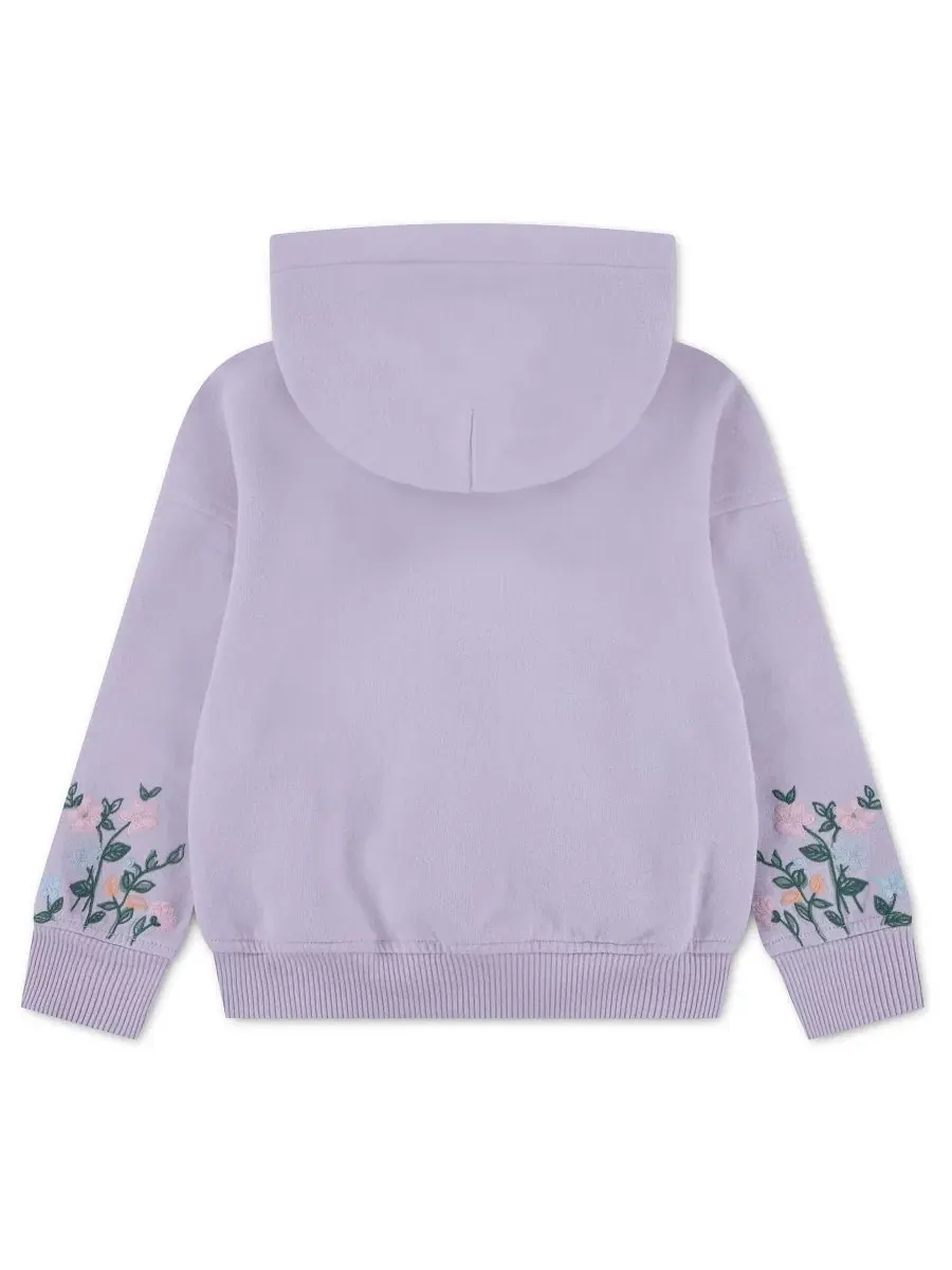 Детский пуловер-худи с вышивкой abercrombie kids — изображение 2 из 4, фиолетовый