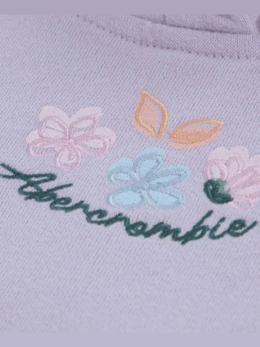 Детский пуловер-худи с вышивкой abercrombie kids — изображение 4 из 4, фиолетовый