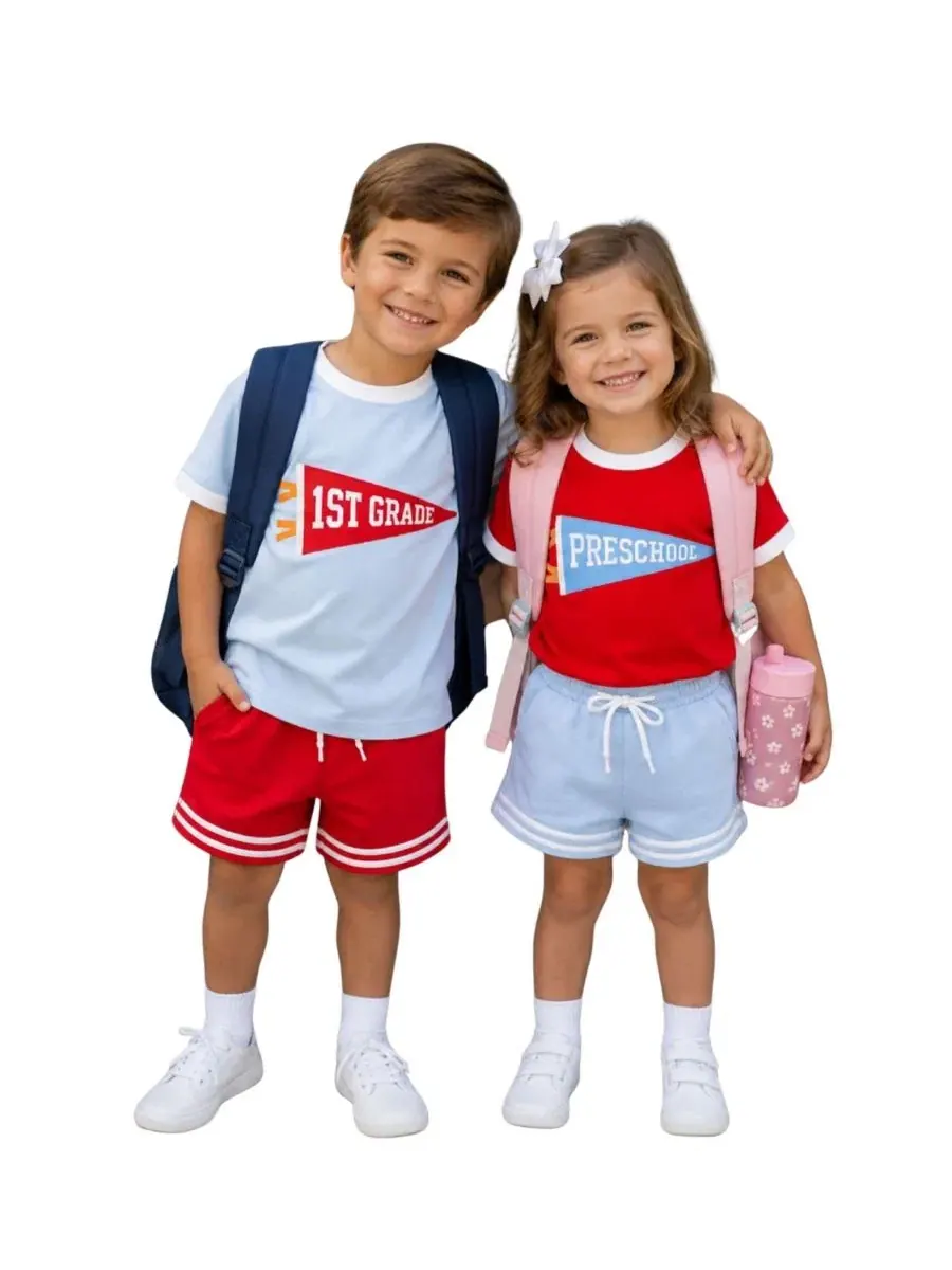 Шорты с полосками в стиле Varsity, модель Striped Varsity Shorts Bits & Bows — изображение 2 из 4, красный/белый