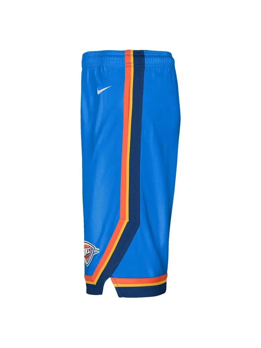 Nike Большие синие шорты Swingman Performance для мальчиков и девочек команды Oklahoma City Thunder — изображение 4 из 4