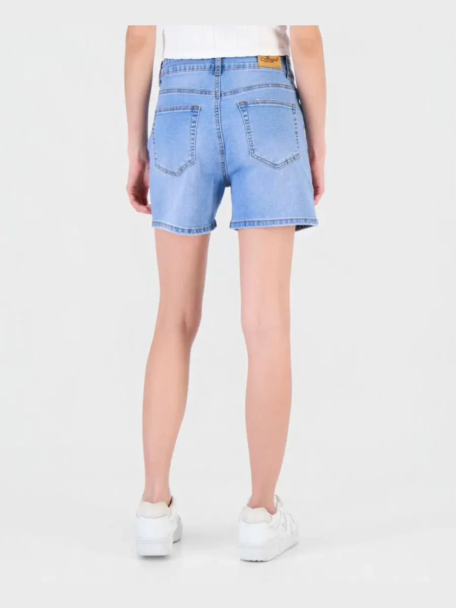 Джинсовые шорты с вышитыми бантами Gogo Jeans, Medium Light Wash — изображение 2 из 4