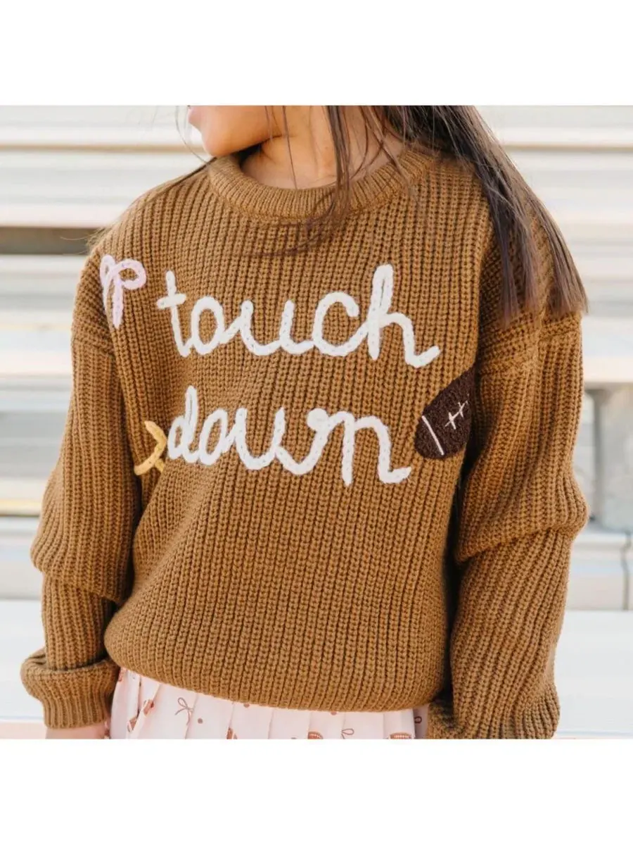 Свитер с принтом Touchdown Sweet Wink — изображение 3 из 7, коричневый