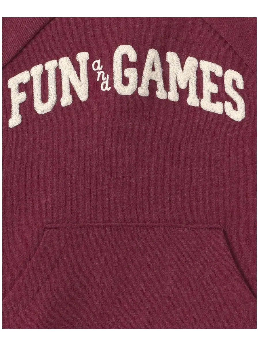 Детский пуловер с принтом Fun and Games Carter's — изображение 3 из 4, бордовый
