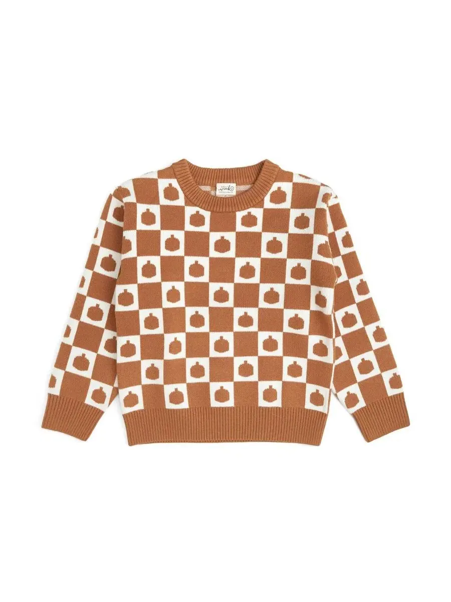 Свитер с принтом в клетку Pumpkin Checkers Sweet Wink