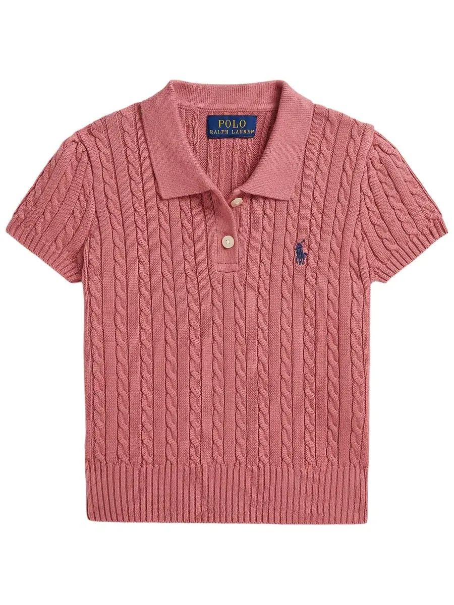 Детское джемпер-поло с коротким рукавом Polo Ralph Lauren — изображение 6 из 7, оливковый