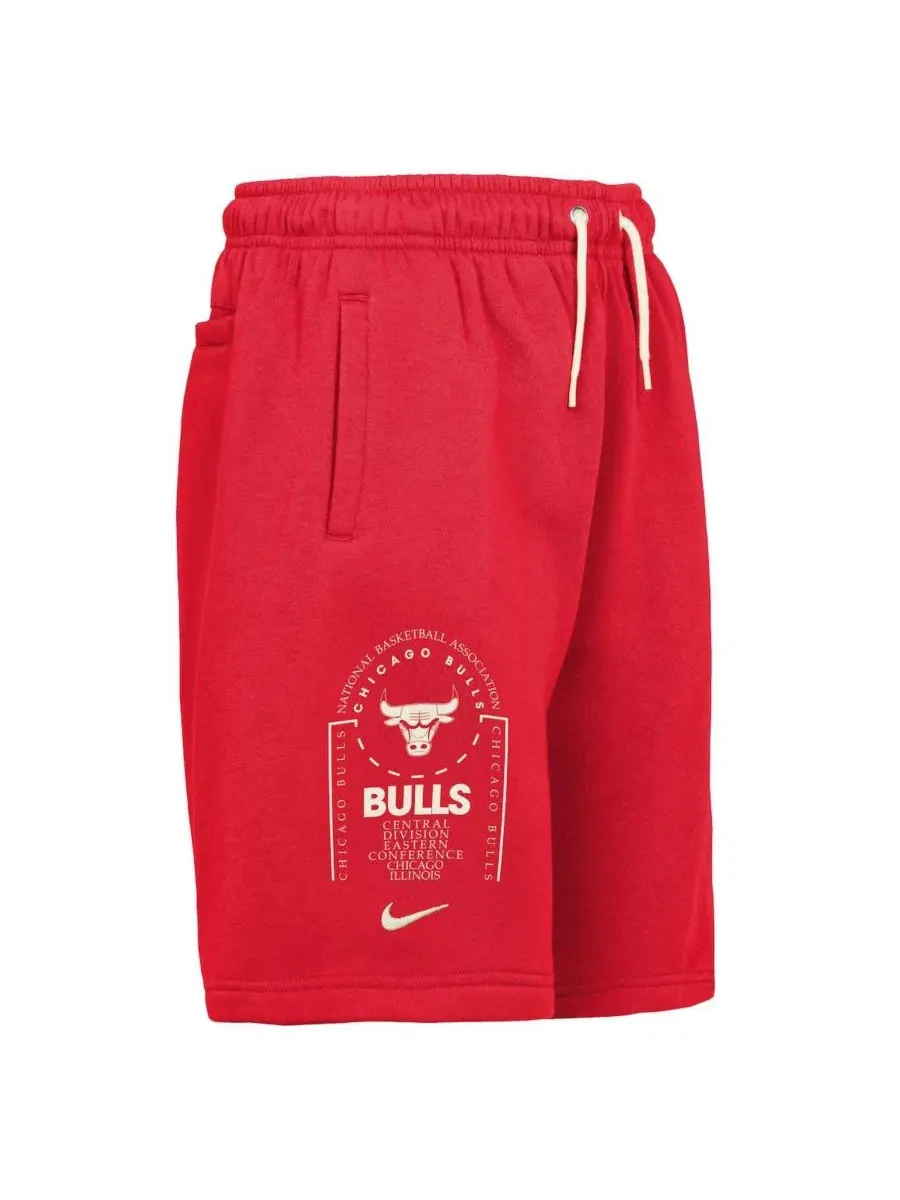 Шорты из флиса с принтом команды Chicago Bulls Courtside Club Fleece Nike — изображение 2 из 4, красный