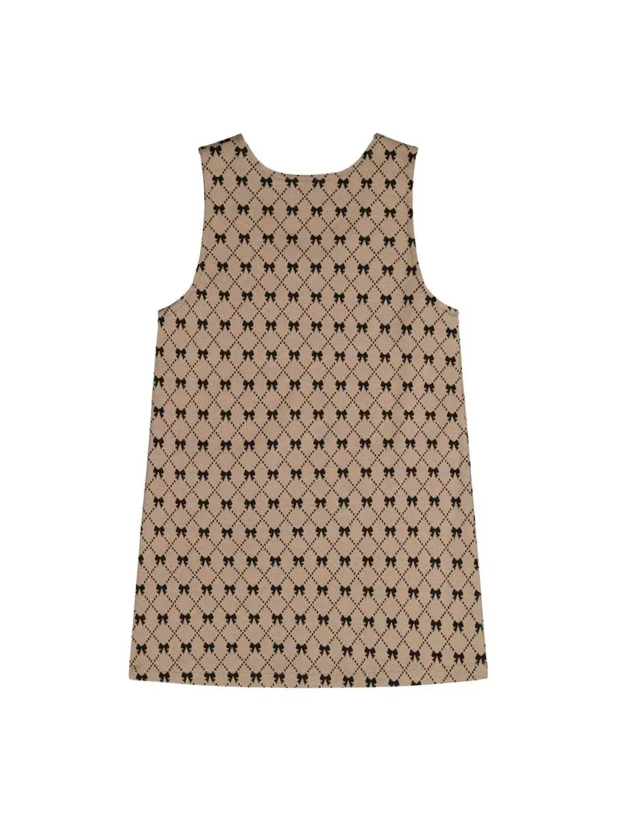 Джемпер без рукавов с принтом бабочки, модель Chic Occasionwear Deux par Deux — изображение 5 из 6, бежевый
