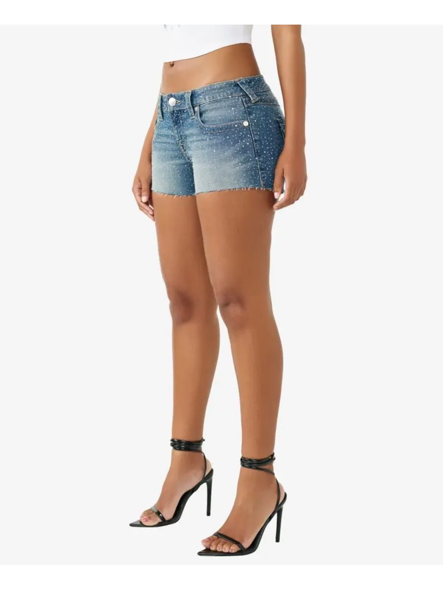 Шорты с кристаллами Joey Low-Rise True Religion, Sugar Swirl — изображение 3 из 4